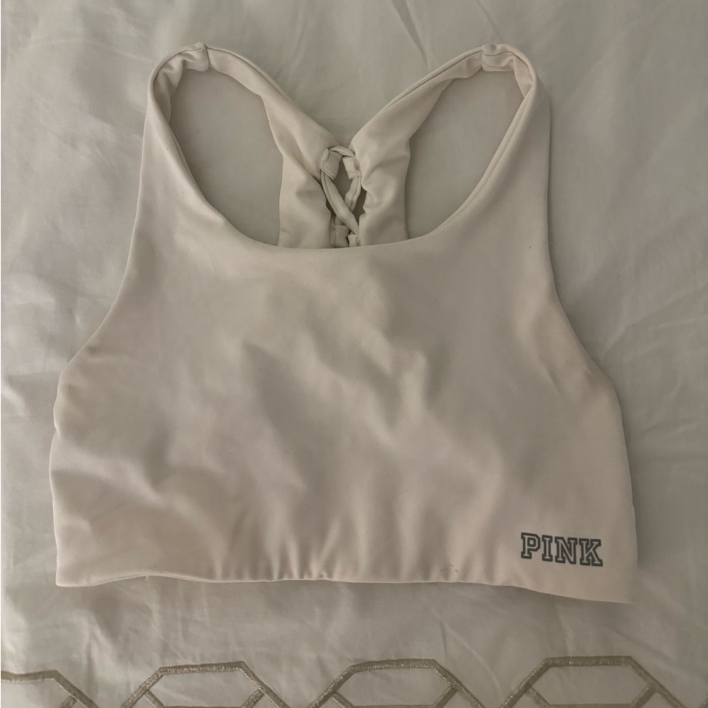 Victoria Secret Pink Sports Bra in White Size Small